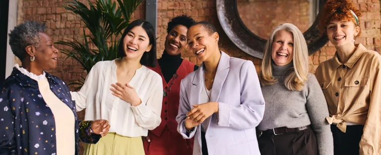 diverse group of women standing